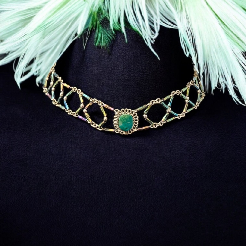 Vintage Iridescent Necklace